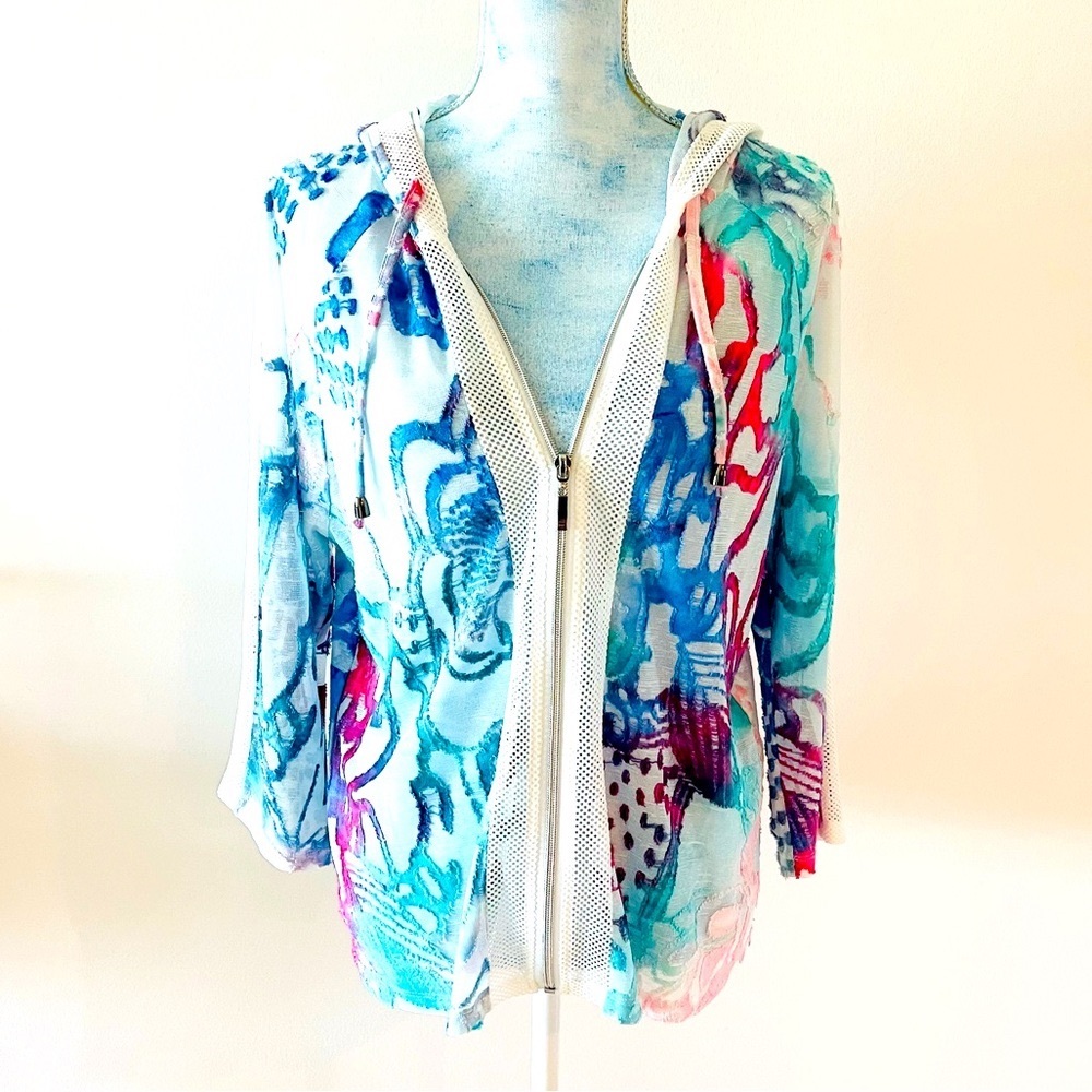 NWT Chico’s Lightweight Hoodie Jacket – Size 1 (M/L)